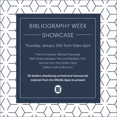 Bibliography Week Booksellers' Showcase